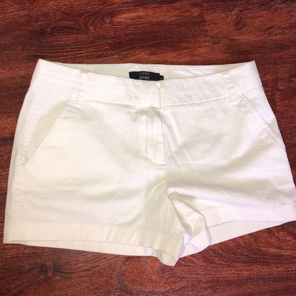 White chino J. Crew shorts 4 inch